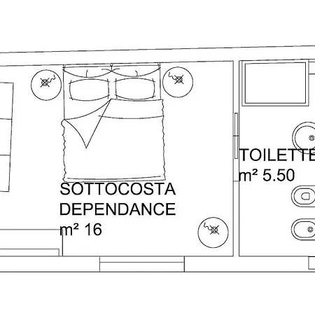 Sottocosta Dependance: Stanza Con Bagno E Parking Apartment